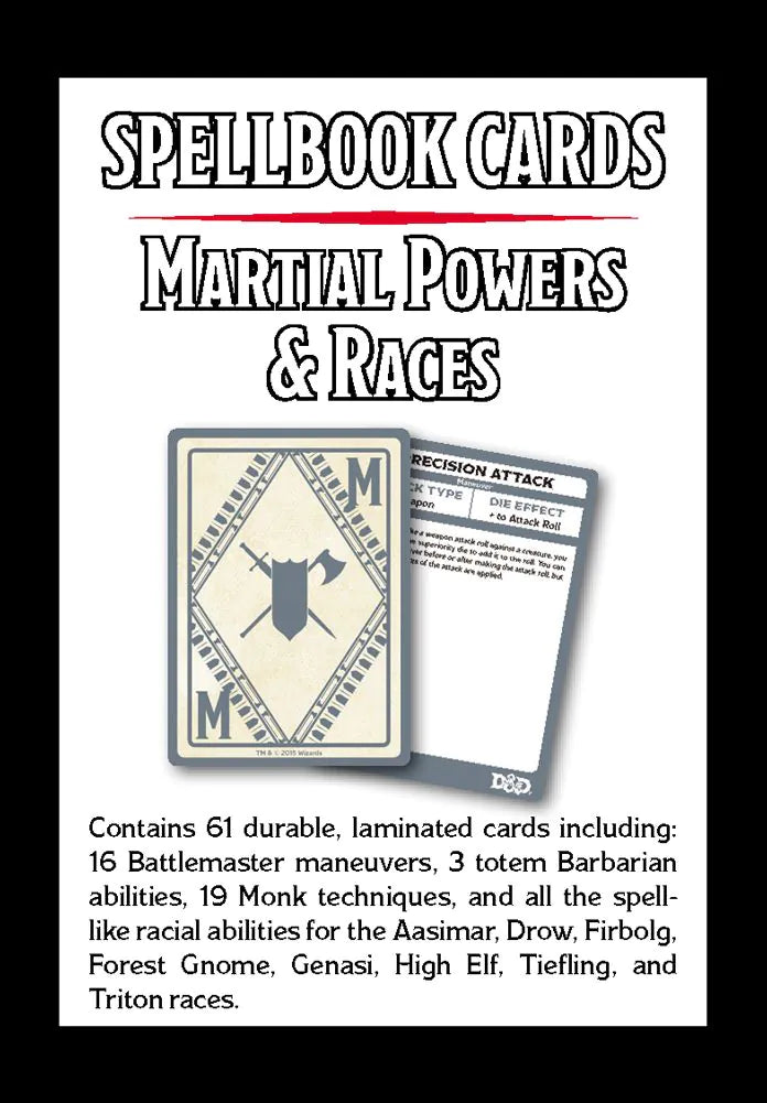 D&D Spellbook Kaarten - Martial Deck (61 cards)