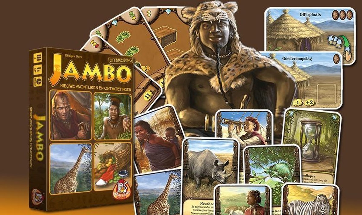 Jambo Nieuwe Avonturen en Ontmoetingen (Uitbreiding) (White Goblin Games) - Draakestein - 8718026301736