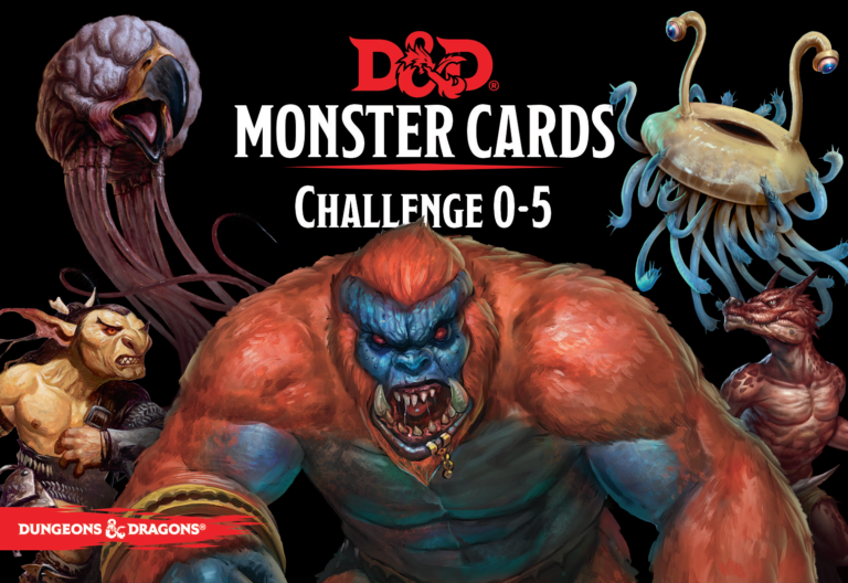 D&D Monster Kaarten - Challenge 0-5 (179 cards)