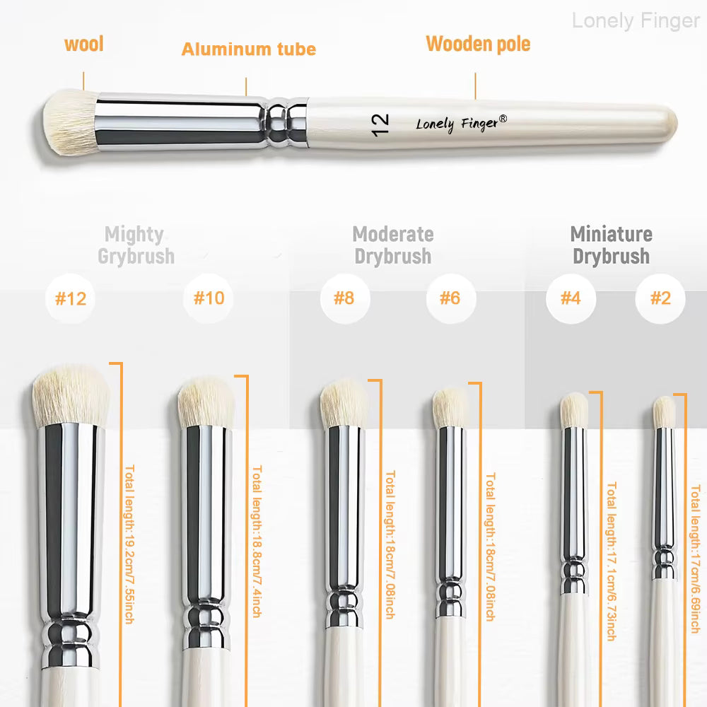 Drybrush Penselen Set (6 stuks)