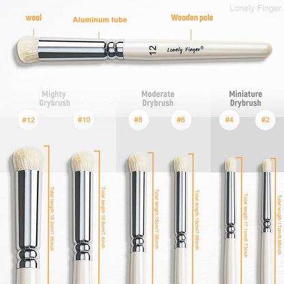 Drybrush Penselen Set (6 stuks)