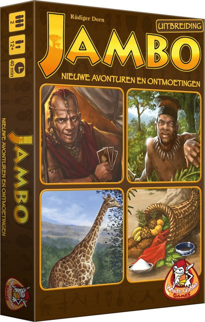 Jambo Nieuwe Avonturen en Ontmoetingen (Uitbreiding) (White Goblin Games) - Draakestein - 8718026301736
